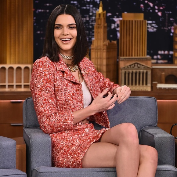 CHANEL | Skirts | Chanel Vintage Fall 20 Red Tweed Chanel Pleated